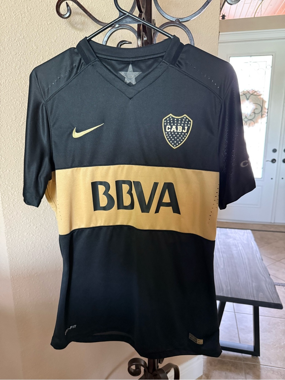 Nike Black BOCA BBVA Frances Soccer Jersey S